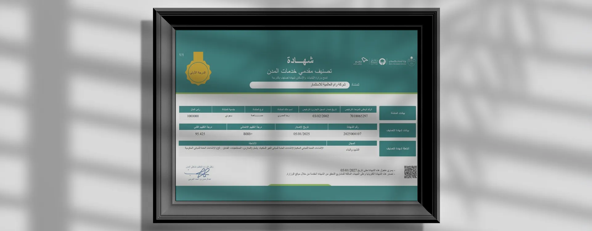In Saudi Arabia’s highly competitive construction sector, maintaining a strong position requires more than experience. It demands proven capability, consistent performance, and adherence to the highest industry standards.